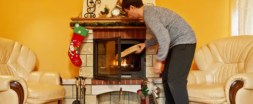 Rusted Metal Fireplace Restoration in Hudson, Ohio